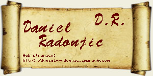 Daniel Radonjić vizit kartica